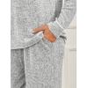 imageLILLUSORY Womens Pajamas Sets Long Sleeve Pjs Two Pieces Lounge Sleep Wear Matching Set With PocketsLight Grey