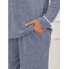 imageLILLUSORY Womens Pajamas Sets Long Sleeve Pjs Two Pieces Lounge Sleep Wear Matching Set With PocketsNavy
