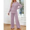 imageLILLUSORY Womens Pajamas Sets Long Sleeve Pjs Two Pieces Lounge Sleep Wear Matching Set With PocketsPink