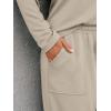 imageLILLUSORY Womens Sweatsuits 2 Piece Outfits Lounge Matching Sweat Sets Casual Sweatshirts Wide Leg Sweatpants Tracksuit SetsBeige