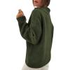 imageLILLUSORY Womens V Neck Pullover Sweaters Casual Cable Knit Chunky Warm Cute Tops with Collar PoloGreen