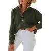 imageLILLUSORY Womens V Neck Pullover Sweaters Casual Cable Knit Chunky Warm Cute Tops with Collar PoloGreen