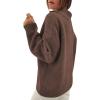 imageLILLUSORY Womens V Neck Pullover Sweaters Casual Cable Knit Chunky Warm Cute Tops with Collar PoloNutmeg