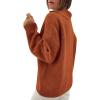 imageLILLUSORY Womens V Neck Pullover Sweaters Casual Cable Knit Chunky Warm Cute Tops with Collar PoloRust Red