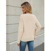 imageLILLUSORY Womens V Neck Sweater Long Sleeve Shirts Fall Fashion Clothes 2025 Knit Trendy Slim Fitted TopsApricot