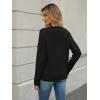 imageLILLUSORY Womens V Neck Sweater Long Sleeve Shirts Fall Fashion Clothes 2025 Knit Trendy Slim Fitted TopsBlack