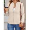 imageLILLUSORY Womens Zip Up Cardigan Sweaters Crew Neck Trendy Jackets Long Sleeve Outfits Fall Fashion 2025 Winter ClothingBeige