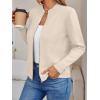 imageLILLUSORY Womens Zip Up Cardigan Sweaters Crew Neck Trendy Jackets Long Sleeve Outfits Fall Fashion 2025 Winter ClothingBeige