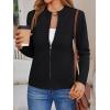 imageLILLUSORY Womens Zip Up Cardigan Sweaters Crew Neck Trendy Jackets Long Sleeve Outfits Fall Fashion 2025 Winter ClothingBlack