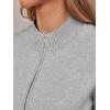 imageLILLUSORY Womens Zip Up Cardigan Sweaters Crew Neck Trendy Jackets Long Sleeve Outfits Fall Fashion 2025 Winter ClothingGrey