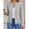 imageLILLUSORY Womens Zip Up Cardigan Sweaters Crew Neck Trendy Jackets Long Sleeve Outfits Fall Fashion 2025 Winter ClothingGrey