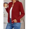 imageLILLUSORY Womens Zip Up Cardigan Sweaters Crew Neck Trendy Jackets Long Sleeve Outfits Fall Fashion 2025 Winter ClothingRed