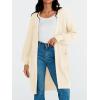 imageLILLUSORY Long Oversized Cardigans Sweaters for Women Open Front Knit Fall with Pockets 2025 Outfits FashionApricot
