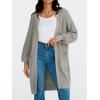 imageLILLUSORY Long Oversized Cardigans Sweaters for Women Open Front Knit Fall with Pockets 2025 Outfits FashionGrey