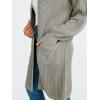 imageLILLUSORY Long Oversized Cardigans Sweaters for Women Open Front Knit Fall with Pockets 2025 Outfits FashionGrey