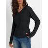 imageLILLUSORY Womens Cable Knit V Neck Lightweight Soft Pullover SweatersBlack