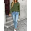 imageLILLUSORY Womens Sweaters Fall Fashion 2025 Lightweight Long Sleeve Knit Pullover Casual Trendy Tops Winter ClothesArmy Green