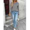 imageLILLUSORY Womens Sweaters Fall Fashion 2025 Lightweight Long Sleeve Knit Pullover Casual Trendy Tops Winter ClothesGrey