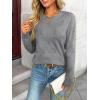 imageLILLUSORY Womens Sweaters Fall Fashion 2025 Lightweight Long Sleeve Knit Pullover Casual Trendy Tops Winter ClothesGrey
