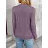 imageLILLUSORY Womens Sweaters Fall Fashion 2025 Lightweight Long Sleeve Knit Pullover Casual Trendy Tops Winter ClothesGrey Purple