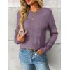 imageLILLUSORY Womens Sweaters Fall Fashion 2025 Lightweight Long Sleeve Knit Pullover Casual Trendy Tops Winter ClothesGrey Purple