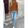 imageLILLUSORY Womens Sweaters Fall Fashion 2025 Lightweight Long Sleeve Knit Pullover Casual Trendy Tops Winter ClothesRust