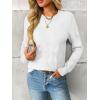 imageLILLUSORY Womens Sweaters Fall Fashion 2025 Lightweight Long Sleeve Knit Pullover Casual Trendy Tops Winter ClothesWhite