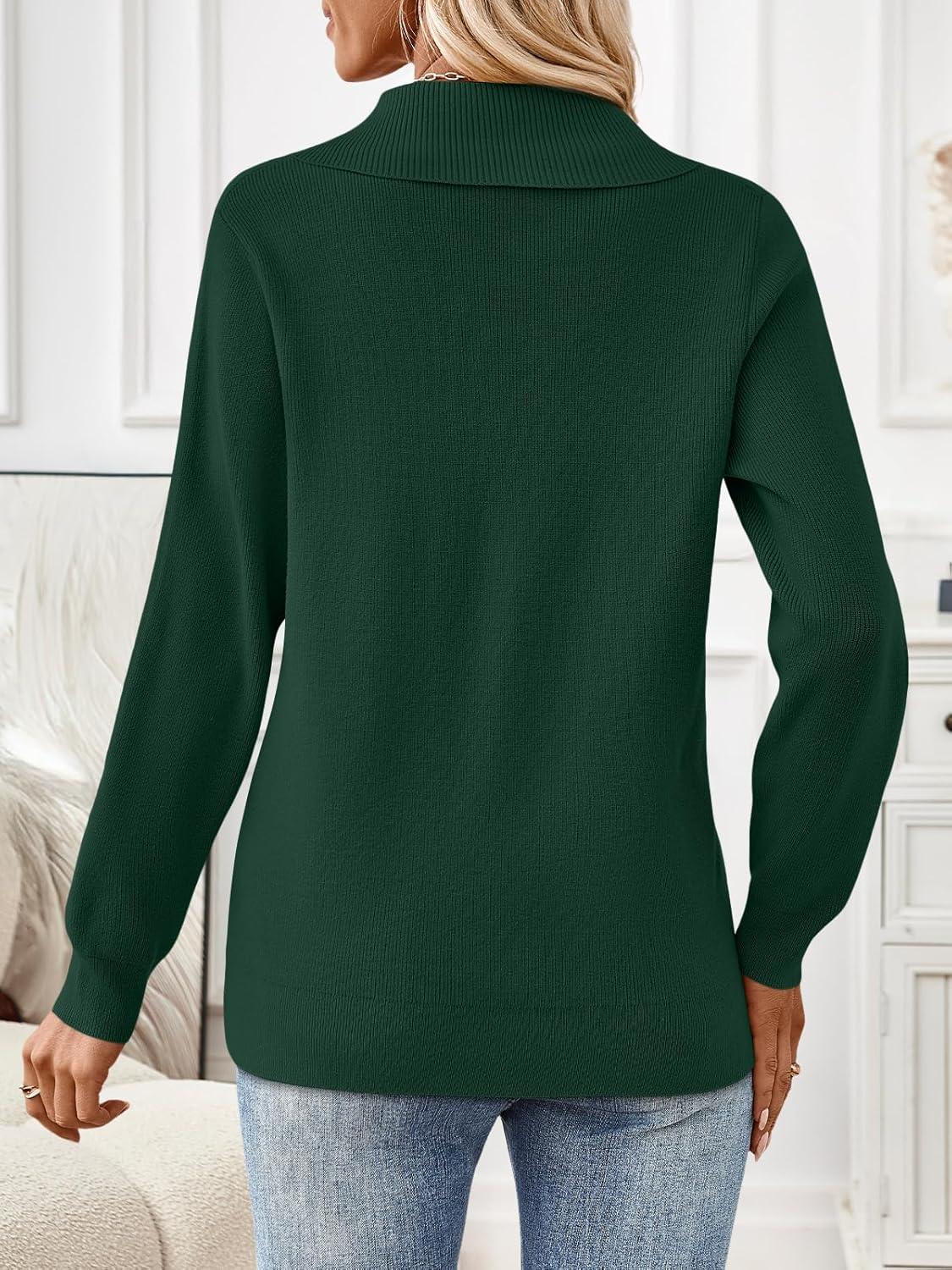 imageLILLUSORY V Neck Lightweight Sweaters for Women Fall Fashion 2025 Outfits Pullover Tops Trendy Tunic Long Sleeve TopsGreen