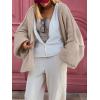 imageLILLUSORY Chunky Cardigan Sweaters for Women Oversized Long Trendy Early Fall Outfits Fashion Cozy 2025 Winter ClothingGrey Beige
