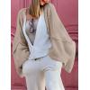 imageLILLUSORY Chunky Cardigan Sweaters for Women Oversized Long Trendy Early Fall Outfits Fashion Cozy 2025 Winter ClothingGrey Beige