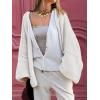 imageLILLUSORY Chunky Cardigan Sweaters for Women Oversized Long Trendy Early Fall Outfits Fashion Cozy 2025 Winter ClothingWhite