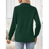 imageLILLUSORY V Neck Lightweight Sweaters for Women Fall Fashion 2025 Outfits Pullover Tops Trendy Tunic Long Sleeve TopsGreen
