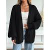 imageLILLUSORY Women Cardigan Sweater Oversized Chunky Outifits 2025 Fall Fashion Long Sleeve Trendy Clothes Knit Open Front CoatsBlack
