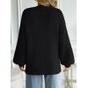 imageLILLUSORY Women Cardigan Sweater Oversized Chunky Outifits 2025 Fall Fashion Long Sleeve Trendy Clothes Knit Open Front CoatsBlack