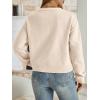 imageLILLUSORY Womens Cropped Cardigan Sweater Chunky Knit Tie Front Bow Fall Top V Neck Outfits Cute Cozy Clothes 2025 TrendyApricot