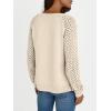 imageLILLUSORY Womens HollowedOut Crochet Cardigan Sweaters Soft Knit Lightweight Slightly Cropped SweaterCream