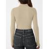 imageLILLUSORY Womens Turtleneck Ribbed Sweaters Pullover Tops Long Sleeve Winter Winter Clothes 2025Beige