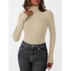 imageLILLUSORY Womens Turtleneck Ribbed Sweaters Pullover Tops Long Sleeve Winter Winter Clothes 2025Beige