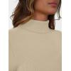 imageLILLUSORY Womens Turtleneck Ribbed Sweaters Pullover Tops Long Sleeve Winter Winter Clothes 2025Beige
