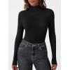 imageLILLUSORY Womens Turtleneck Ribbed Sweaters Pullover Tops Long Sleeve Winter Winter Clothes 2025Black