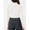 imageLILLUSORY Womens Turtleneck Ribbed Sweaters Pullover Tops Long Sleeve Winter Winter Clothes 2025White