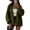 imageLILLUSORY Chunky Cardigan Sweaters for Women Oversized Long Trendy Early Fall Outfits Fashion Cozy 2025 Winter ClothingArmy Green