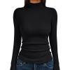 imageLILLUSORY Womens Turtleneck Ribbed Sweaters Pullover Tops Long Sleeve Winter Winter Clothes 2025Black