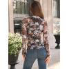 imageLILLUSORY Lace Long Sleeve Floral Mesh Mockneck Going Out Tops for Women Spring Fashion 2025Floralfierce