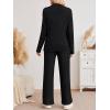 imageLILLUSORY Womens 2 Piece Lounge Sets Matching Sweatsuits Fall Outfits Pajamas 2025 Comfy Casual Sets Fashion Winter ClothesBlack