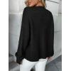 imageLILLUSORY Womens Crew Neck Button Down Cozy Cardigan Sweater Fall Outfits 2025Black
