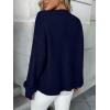 imageLILLUSORY Womens Crew Neck Button Down Cozy Cardigan Sweater Fall Outfits 2025Navy