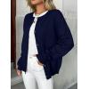 imageLILLUSORY Womens Crew Neck Button Down Cozy Cardigan Sweater Fall Outfits 2025Navy