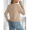 imageLILLUSORY Womens Cropped Cardigan Crew Neck Lightweight Crop Sweaters Fall Cute Button Down Knit Clothes 2025Apricot