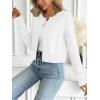 imageLILLUSORY Womens Cropped Cardigan Crew Neck Lightweight Crop Sweaters Fall Cute Button Down Knit Clothes 2025White